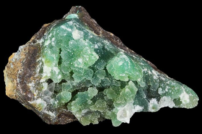 Green Quartz Chalcedony & Selenite Association - Peru #98175